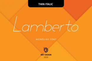 Lamberto Thin Italic: A Modern Typeface for Editorial Design