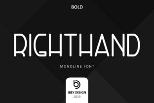 Right Hand Bold Font for Modern Maker Brands